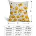 thumbnail image 5 of Yellow Flower Daisy Pillow Covers 16x16 Set of 2 Bee Floral Print Spring Summer Themed Decorative Throw Pillow Cases Outdoor Farmhouse Decor for Sofa Couch Bed, 5 of 6