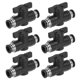 thumbnail image 1 of Válvula de bola de accesorios de conexión rápida Uxcell de 8 mm, 6 piezas, válvula de control de flujo de aire de 0-60 grados, 1 of 6