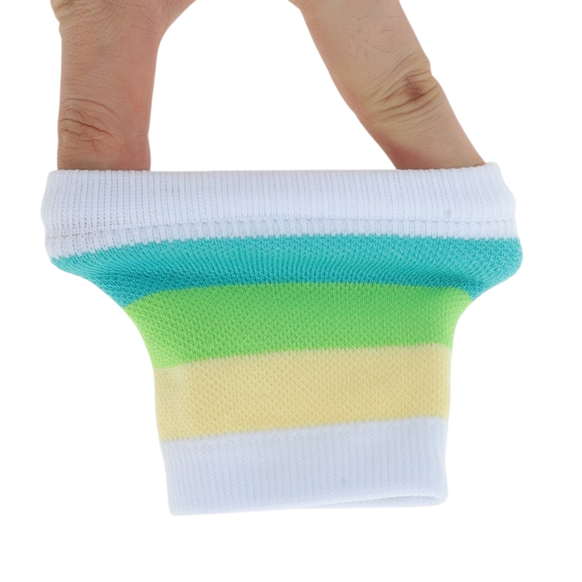 Unique Bargains Breathable Wrist Sweatbands Comfortable 1 Pc White Lake Green