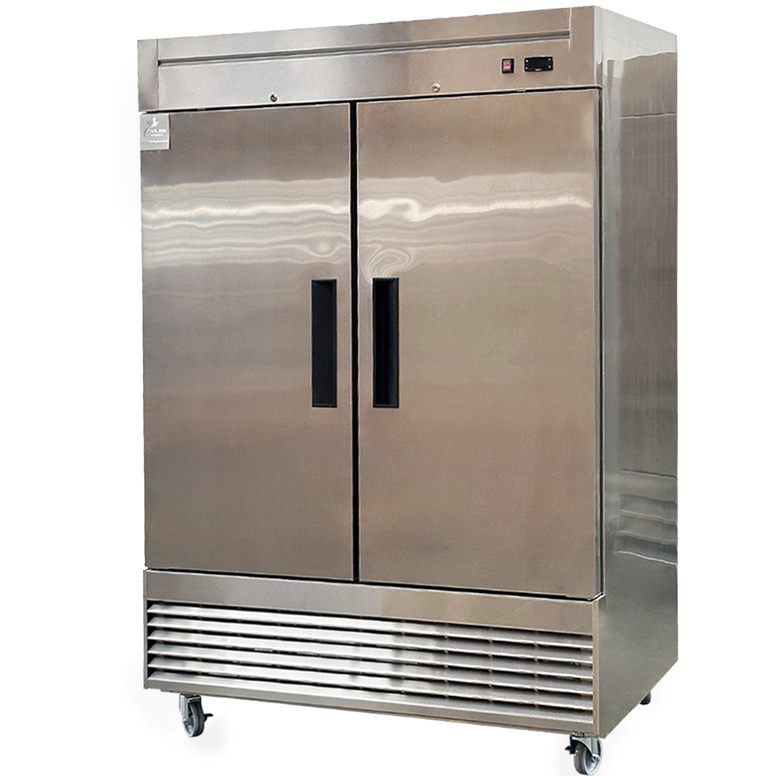 54" Commercial Reach-In Refrigerator, 49 Cu.Ft, 2 Solid Doors, Stainless Steel, NSF & ETL Certified, Bottom-Mounted Compressor