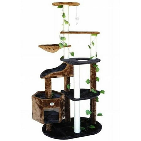 UPC: 0852438003913 | Go Pet Club Cat Tree Furniture – 74 in. High – Forester – Black and Brown