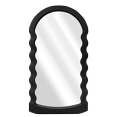 thumbnail image 2 of 24 x 44" Arched Black Wavy Wood Frame Mirror, 2 of 6