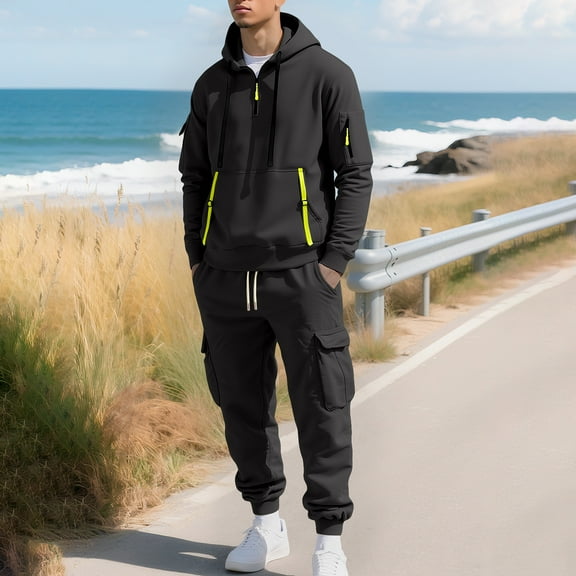 Men's Tracksuits 2 Piece Outfit Athletic Full Zip Tracksuit Jacquard Jogging Set Jackets And Pants Outfit Casual Running Jogging Sport Suit Sets