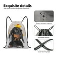 thumbnail image 5 of Drawstring Backpack - Dachshund Sitting in Bathtub Splash Proof Small Drawstring Gym Bag for Women Men, Cinch Sports String Bag Backpack for Travel Swimming Beach, 5 of 8
