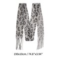 thumbnail image 4 of Unique Bargains 1 Pc Scarf Animal Print Neck Scarf Leopard Print Gray, 4 of 5