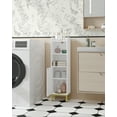 thumbnail image 2 of Bathroom Storage Cabinet, Small Corner Floor Cabinet with Door and Shelves,Adjustable Shelf,White, 2 of 7