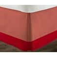 thumbnail image 3 of D.N.G. BEDDINGS 1 Piece Split Corner Two Tone Tailored Bed Skirt, Olympic Queen Size 24 Inch Deep Pocket, 800 Thread Count, 100% Egyptian Cotton, Solid Brick Red/Red Color., 3 of 3