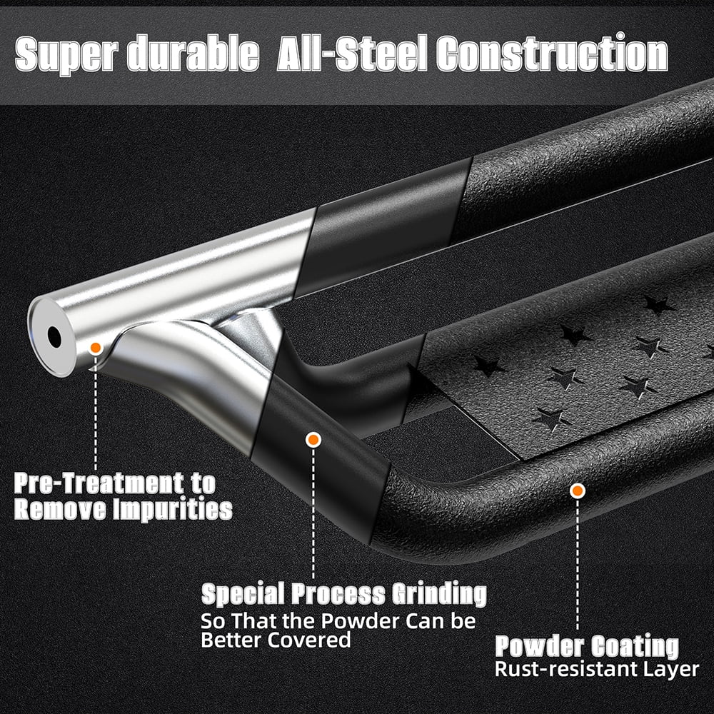 For 2005-2025 Nissan Frontier Crew Cab Running Board Nerf Bar Drop Step