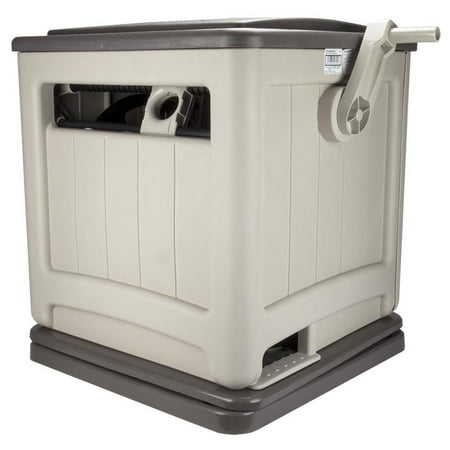 Suncast 225 ft. Resin Smart Trak Hose Reel with Swivel Base, Taupe