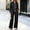 Black, variant on IUYRTFE Women's Zip Up Jacket and Wide Leg Pants Set 2 Piece Casual Tracksuit Solid Color