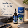 thumbnail image 5 of Oral Breath Fresh Drops, Mint Flavor Mouth Freshener Drops, Sugar-Free Alcohol-Free Oral Care Essence, Herbal Ingredient Blend, Travel Size Fresh Breath Drops, 60 ml, 1 Pack, 5 of 8