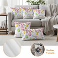 thumbnail image 6 of Easter Eggs Outdoor Waterproof Pillow Covers, Butterfly Flowers Spring Watercolor Branch Floral Decorative Square Throw Pillowcase Sofa Cushion Sham for Patio/Couch/Chair, 16"x16" 2 Pack, 6 of 8