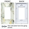 thumbnail image 3 of Yayeee Rocker Switch Wall Plate 2-Gang 4.7"x4.6" Home Decorative Outlet Cover, Gray Marble Pattern, 3 of 6