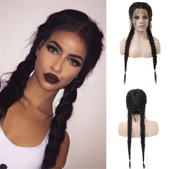 Long Braided Female Wigs Heat Fiber for Daily Wear Versatile Long Length Stylish and Comfortable Ideal for Women