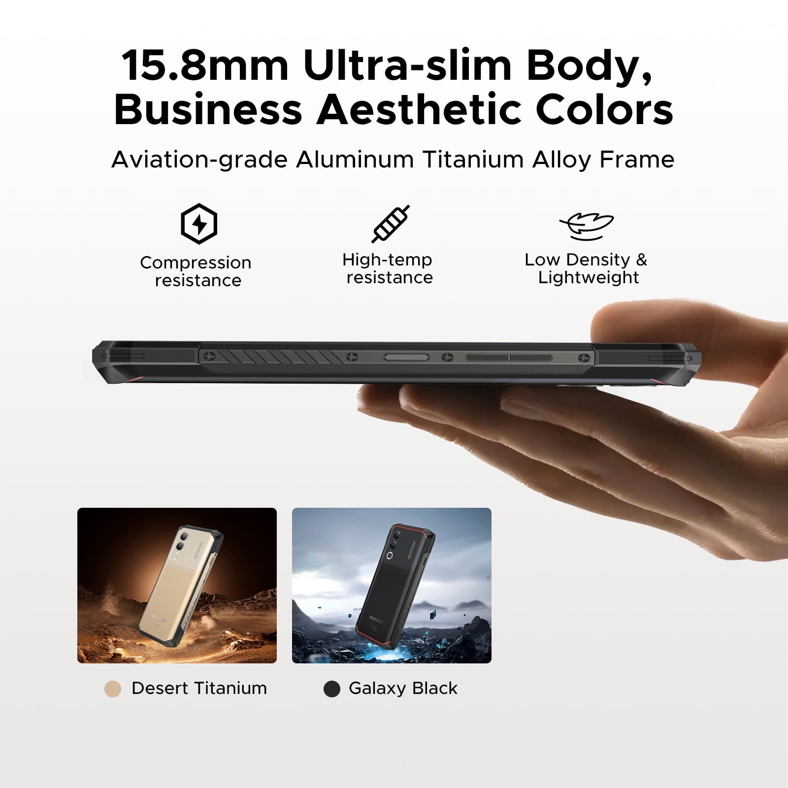 DOOGEE Blade 20 Turbo 5G Rugged Phone Unlocked,Gemini AI,10300mAh/33W,32GB+256GB/TF 2TB,Dimensity 7050,6.6”HD+90Hz,50MP+16MP,Android 15 Rugged Smartphone,Face ID/NFC/WiFi6/IP68/IP69K/3 Card Slot