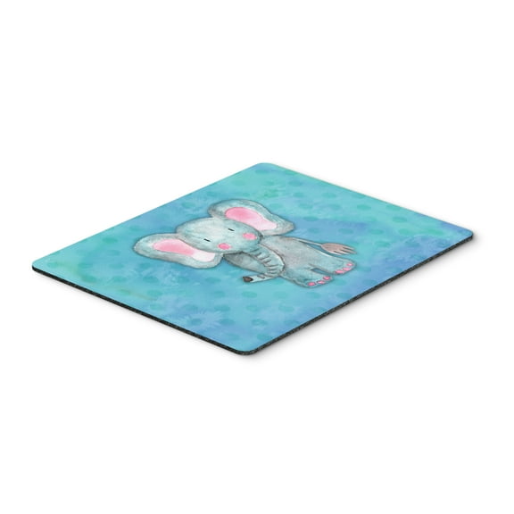 Blue Elepant Watercolor Mouse Pad Hot Pad or Trivet