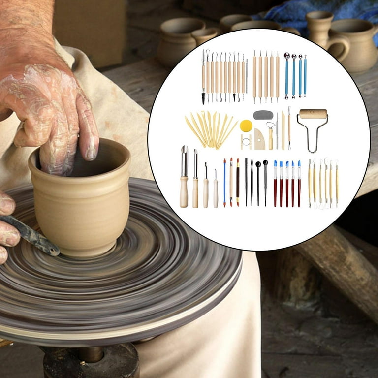 61pcs Pottery Sculpting Tools Set Ceramic Clay Tools Kits for