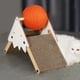 thumbnail image 3 of Rascador para gatos de papel corrugado, tablero para rascar, cuidado de garras, juego interactivo para gatos Naranja, 3 of 9