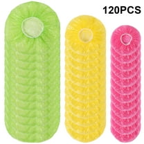 Hengguang 120Pcs 3 Size Bowl Covers Reusable, Plastic Bowl Covers, Elastic Reusable Fresh Keeping Bags Food Plastic Wrap Elastic Bowl Covers for Family Outside Picnic Leftovers