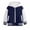 Navy, variant on Boys & Girls Hooded Varsity Jacket Color Block Button Down Baseball Jackets Striped Rib Trim Kids Casual School Bomber Coat