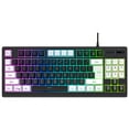thumbnail image 2 of TFixol HXSJ A877 Compact RGB Gaming Keyboard with Black-White Keycaps, 87 Keys, USB Wired, Multimedia Support, Adjustable Backlight, Durable ABS Material, 2 of 6