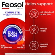 كبسولات حديد Feosol Bifera كاملة 30 عصام (حزمة 4)