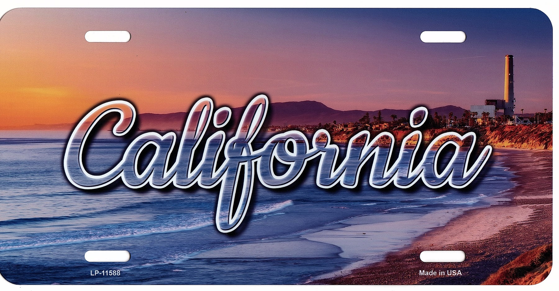 California Scenic Background Metal License Plate - Walmart.com