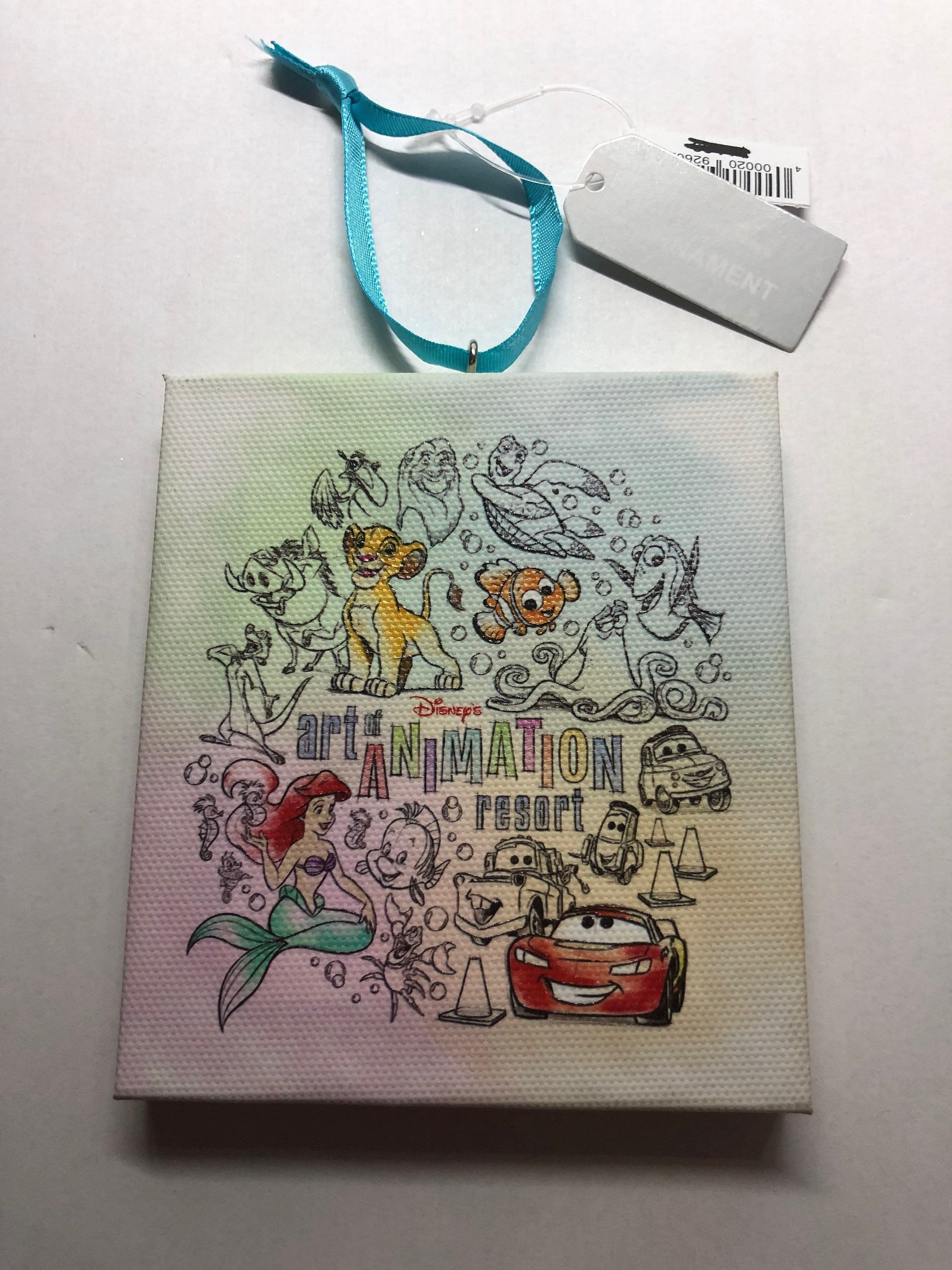 Disney Parks Art of Animation Resort Canvas Print Christmas Ornament