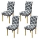 thumbnail image 1 of Fundas elásticas para sillas de comedor, fundas para sillas con estampado geométrico, protector de asiento extraíble para mesa de cocina, hotel, banquete, paquete de 4, 1 of 5