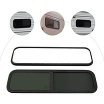 42" W x12" H Horizontal Slider Window RV Replacement Window Glass with Trim Camper Van Trailer