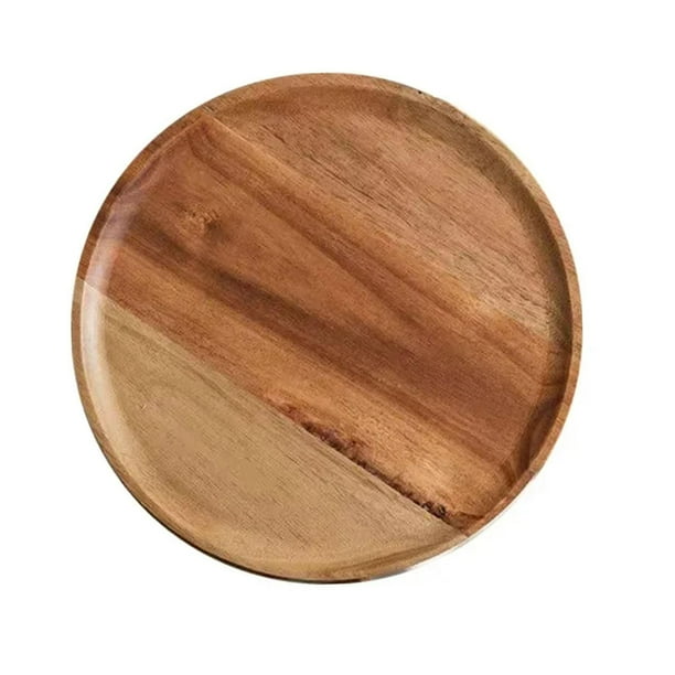 Bandeja de madera para servir, bandeja decorativa, plato de madera, plato de madera para servir frutas de boda