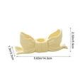 thumbnail image 3 of Ceramic Bows Candle Holder, Elegant Scented Candle Stand with Skidproof Base for Christmas Tabletop, Mantel, and Home Decor,Yellow, 3 of 6