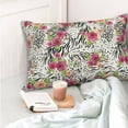 thumbnail image 4 of Cauagu Roses Mixed Zebra Print Pillow Covers with Envelope Closure,1PC Pillow Cases Decorative Pillow Case for Bed & Couch, Pillows Not Included-14"x20", 4 of 6