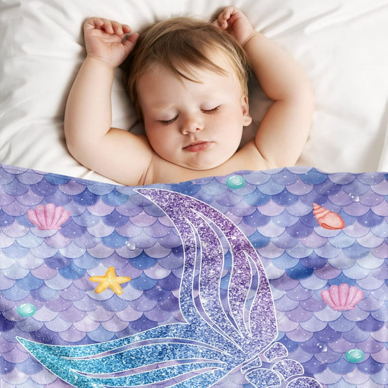 Mermaid Blanket Cute Mermaid Tail Scales Fuzzy Soft Cozy Warm Mermaid Throw Blanket for Girls Women Mermaid Tail Blanket Gifts for Girl Women Kids