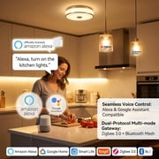 Toyanc Multi-Mode Smart Gateway, Wireless Zigbee 3.0 and Bluetooth Mesh Hub for Internet Home Automation, Compatible with Alexa and Google
