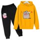 thumbnail image 3 of Sudadera con capucha y estampado de dibujos animados de gato Nutella para niños y niñas, divertida sudadera para niñas y niños, conjuntos de ropa de invierno Harajuku Kawaii para niños, 3 of 5