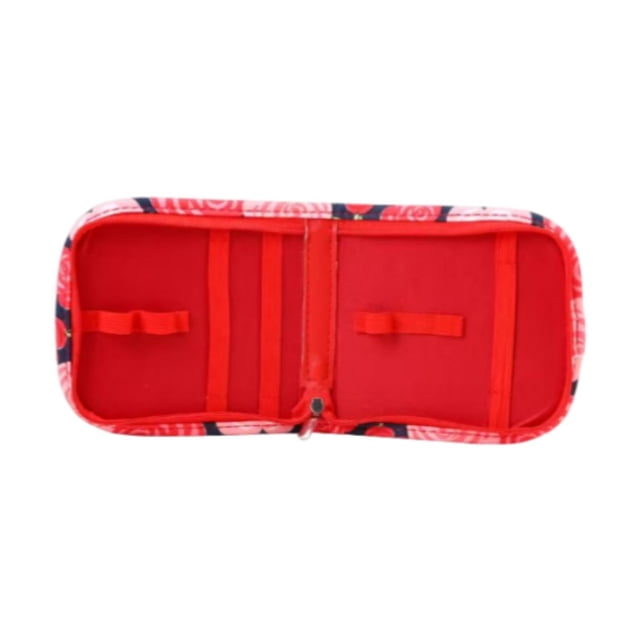 Organizador de bolsas de suministros de coser vacío fácil de sostener, bolsa de viaje portátil ligera para accesorios de tejido amantes de los tejidos Rosaleda