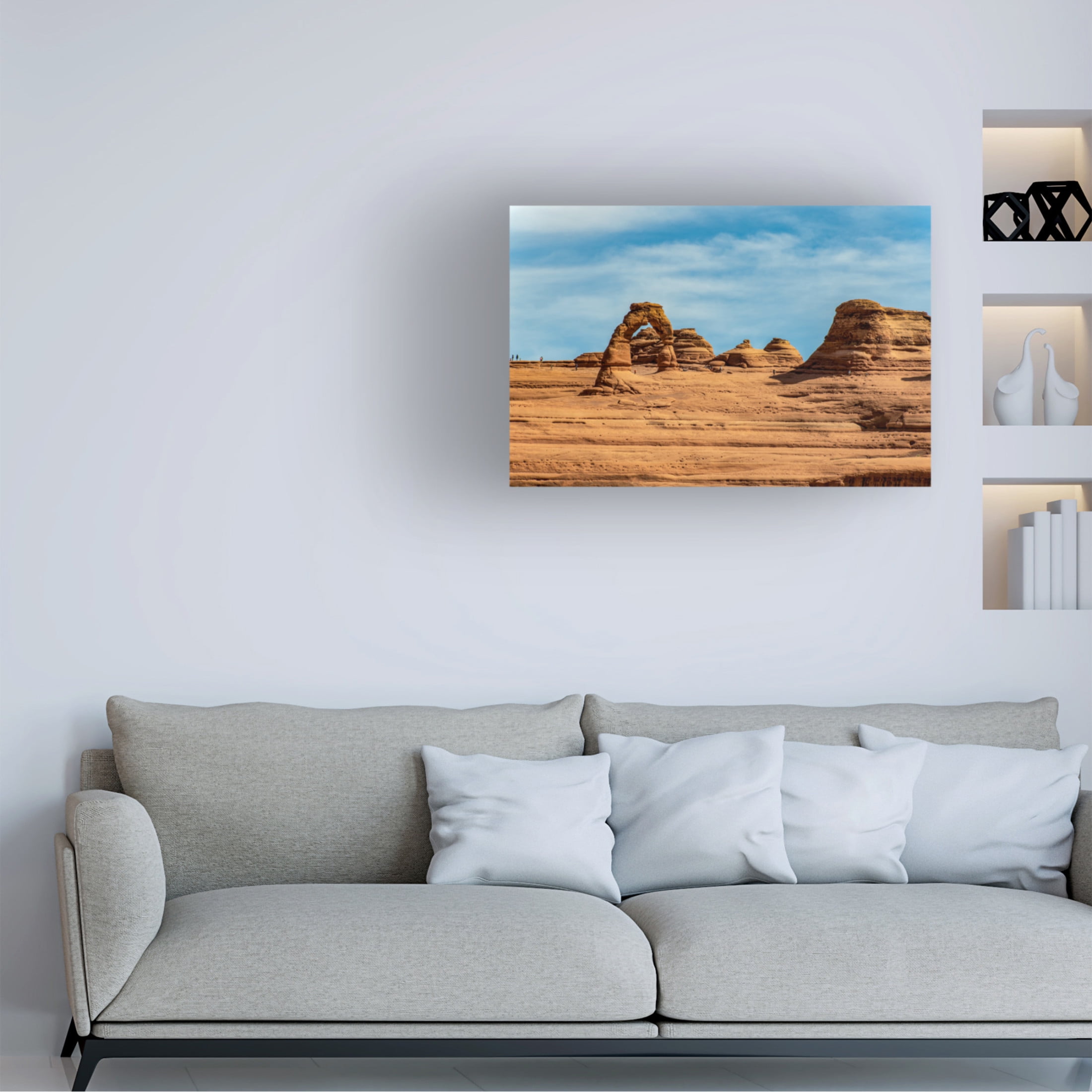 Canvas Wall Art - Robert Michaud 'Delicate Arch' Wall Art for Living Room, Bedroom, or Office Décor by Trademark Fine Art - 47 x 30 Inches