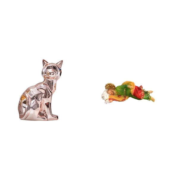 Figura de escritorio,Estatua de gato en estante,escritorio,oficina,decoración del hogar,Figura decorativa de escritorio de cerámica para decoración del hogar,Estatua de José,Estatua de