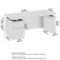 thumbnail image 2 of Scranton & Co Engineered Wood 72W Standing Desk with File Cabinet in Gray, 2 of 8