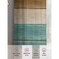thumbnail image 6 of Sheer Curtains 96 Inches Long 2 Panels, Vintage Plank Turquoise Brown Rod Pocket Curtain Voile Draperies, Farmhouse Wood Grain Light Filtering Window Treatment for Living Room Kitchen Bedroom, 6 of 8