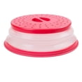 thumbnail image 2 of Silicone Folding Collapsible Microwave Cover Splatter Screen Red, 2 of 6