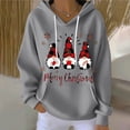 thumbnail image 2 of WZXFASHION Chandail à Capuchon à Manches Longues Col Rond Imprimé de Noël Décontracté à la Mode pour Femmes Liquidation 2025 Chandail à Capuchon à Fermeture Éclair Complète, 2 of 5
