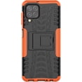 thumbnail image 3 of Case for Samsung Galaxy A22 4G (Not 5G), Tyre Pattern Design Hybrid TPU+PC Material Double Layer Protection Shockproof Cover with Kickstand Phone Case for Samsung Galaxy A22 4G XC Orange, 3 of 14