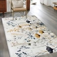 thumbnail image 3 of Watercolor Botanical Blooms Area Rug 3x5 Washable Rug Non Slip Spring Farmhouse Large Area Rug Indoor Floor Carpet for Entryway Bedroom Kitchen Living Room Home Office Dining Room Nursery, 3 of 8