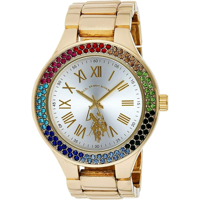u.s. polo assn. women s quartz metal and alloy casual watch color