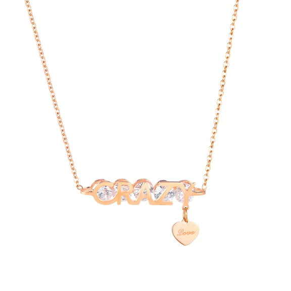 Aleasha pendant Letter Necklace Zircon Necklace Fashion gold torque Wedding Party Jewelry Gifts