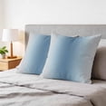 thumbnail image 6 of Pillow Covers 20x20 Set of 2, Blue Grey Ombre Square Throw Pillow Covers for Couch/Sofa/Living Room, Farmhouse Gradient Minimalist Decorative Soft Pillowcases for Couch Throw Pillows, 6 of 9