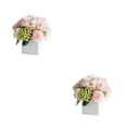 thumbnail image 4 of Florero de Cerámica Inteprter con Flores de Peonía Falsas Bajo Mantenimiento 2Conjunto, 4 of 6
