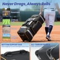 thumbnail image 3 of Bolsa de béisbol Fanwoli 81 L con ruedas para equipo de receptor de sóftbol, 3 of 8
